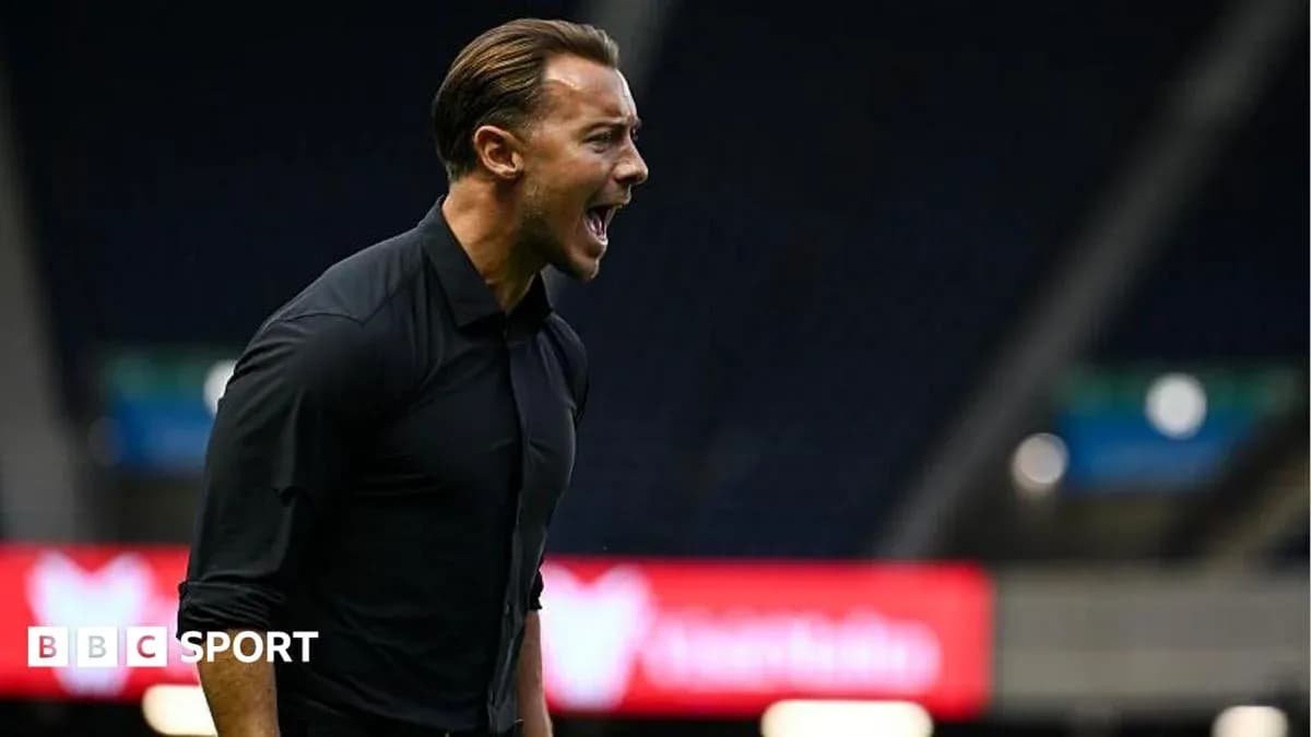 Coach shouting during a match on the sideline Coach shouting during a match on the sideline