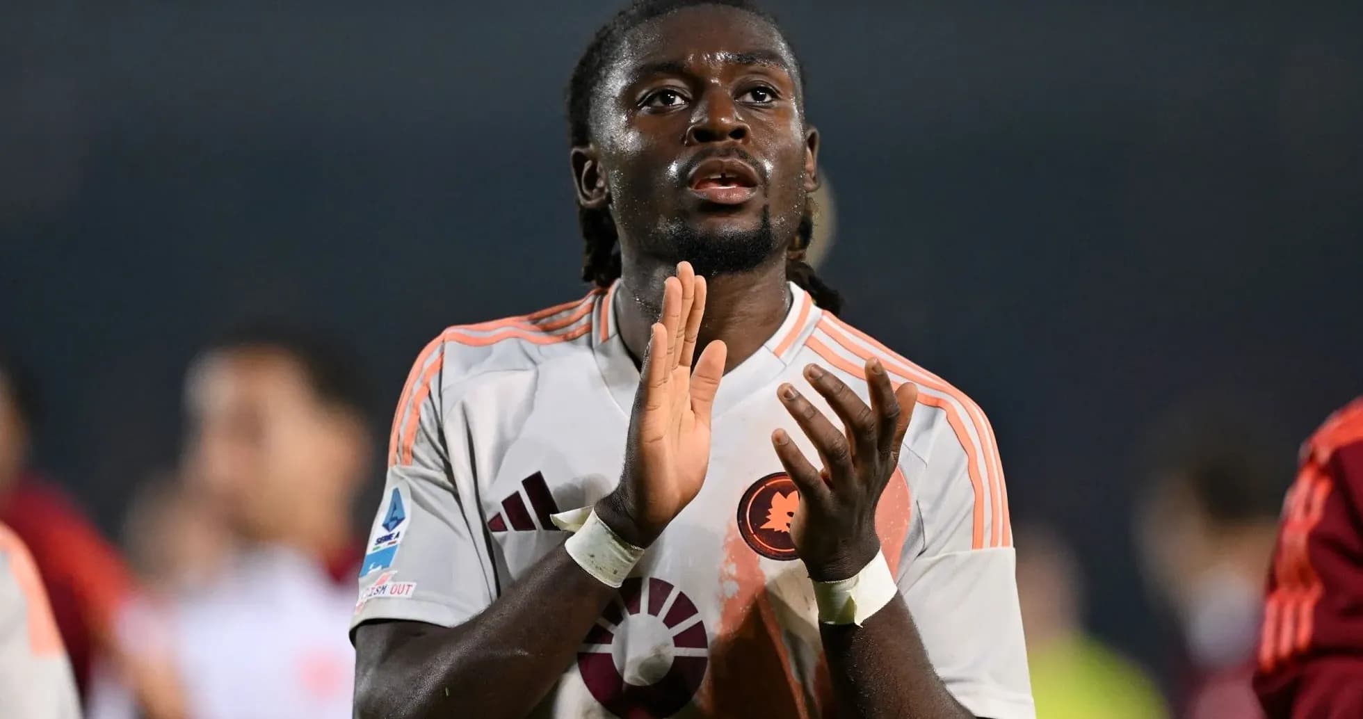 Player applauding fans after the match Player applauding fans after the match