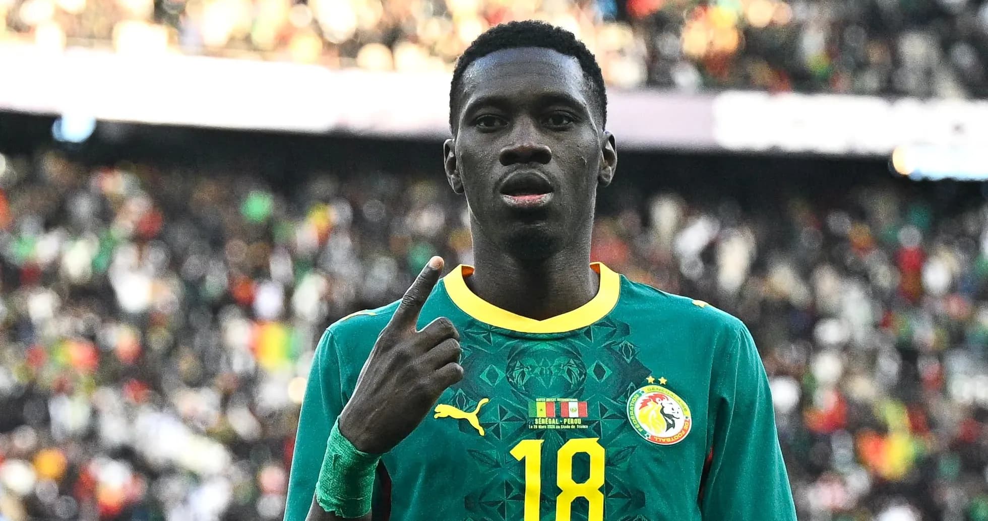 Player celebrating with raised finger during match Player celebrating with raised finger during match