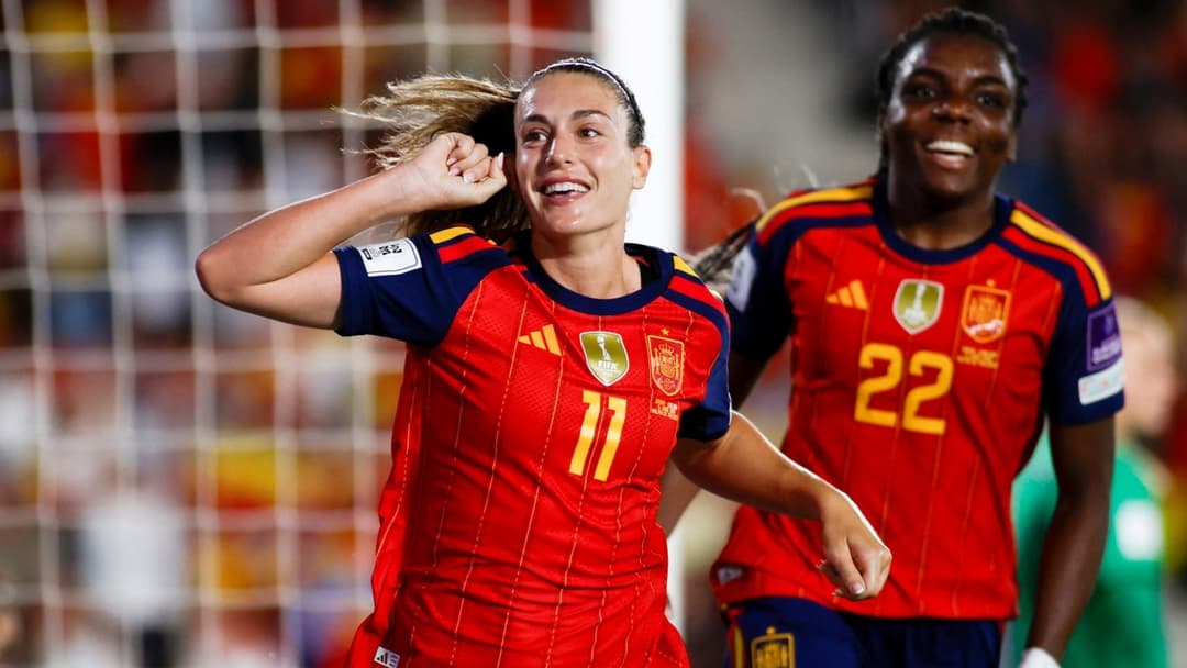 Spanish player celebrating a goal during match Spanish player celebrating a goal during match