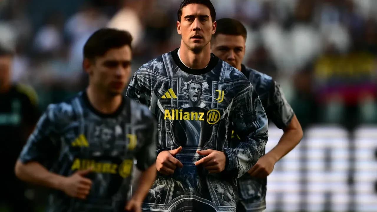 Juventus players warming up before the match Juventus players warming up before the match