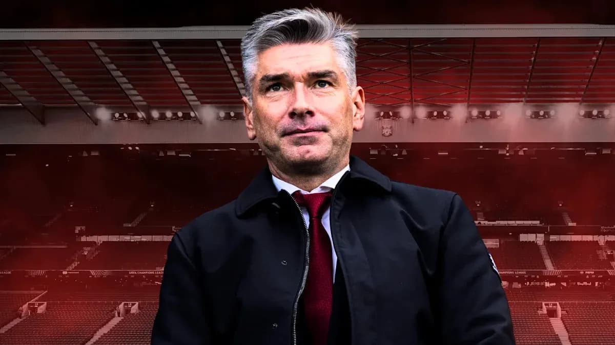 Manager posing in front of stadium backdrop Manager posing in front of stadium backdrop