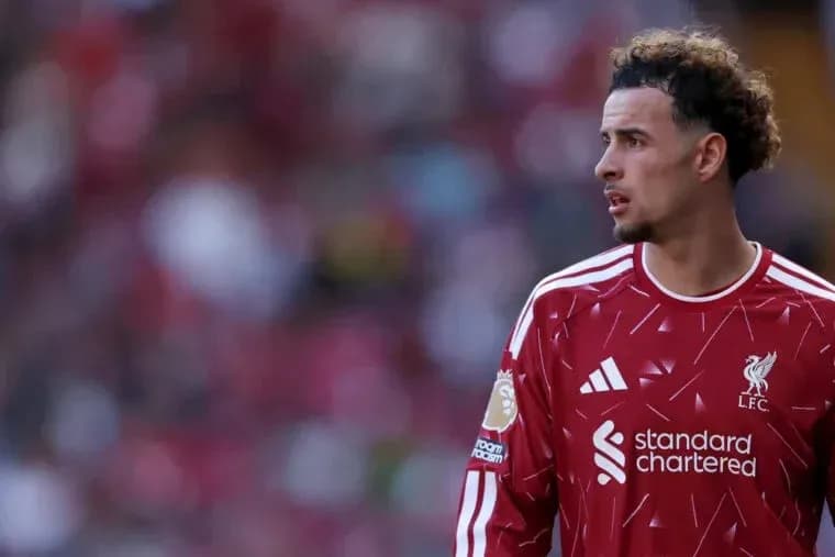 Player in Liverpool kit during match Player in Liverpool kit during match