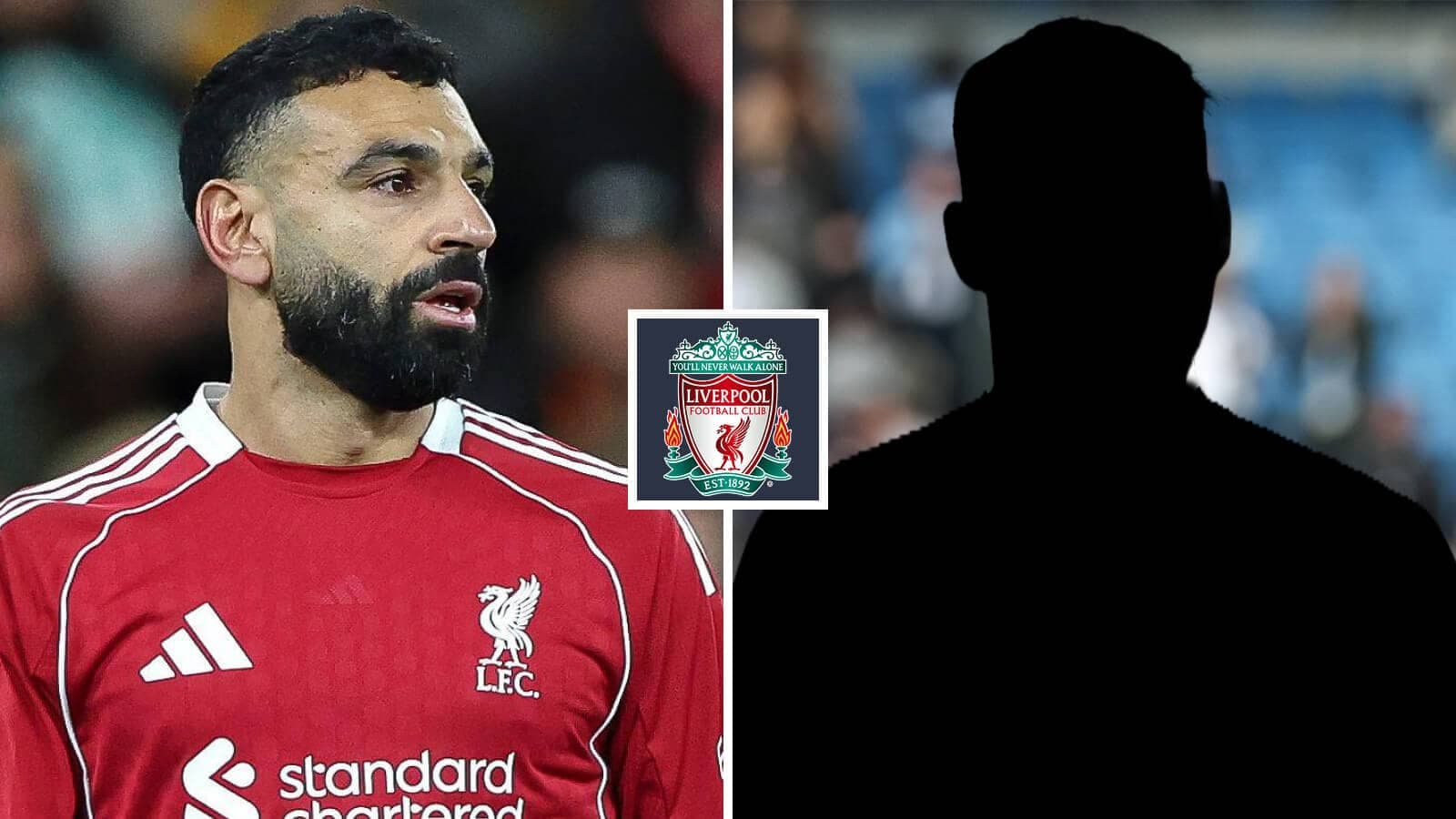 Mohamed Salah in Liverpool jersey with logo Mohamed Salah in Liverpool jersey with logo