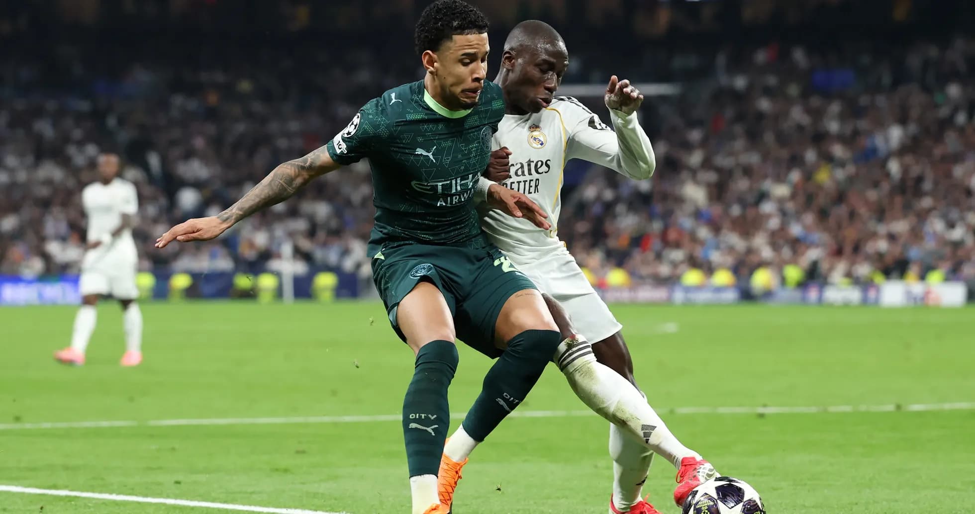 Player contesting for the ball during match Player contesting for the ball during match