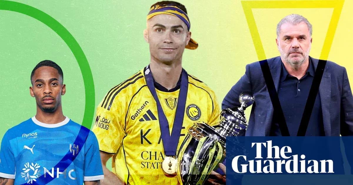 Three football figures in promotional graphic Three football figures in promotional graphic