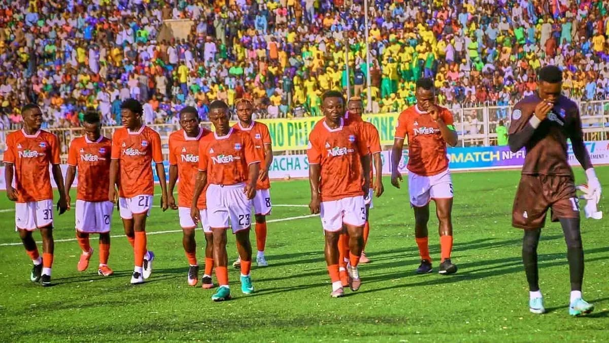 Ikorodu City players walking off the pitch Ikorodu City players walking off the pitch
