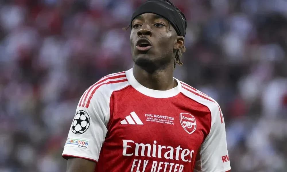 Player in Arsenal kit during Champions League match Player in Arsenal kit during Champions League match