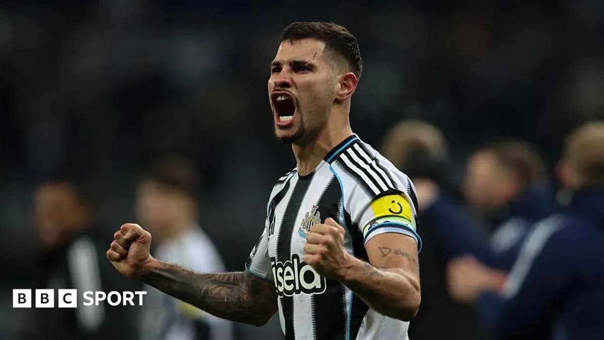 Newcastle player celebrating passionately after a match Newcastle player celebrating passionately after a match