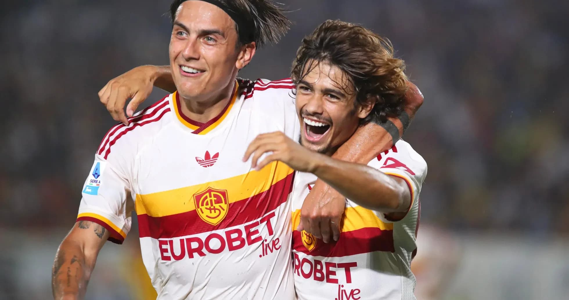 AS Roma players celebrating a goal AS Roma players celebrating a goal
