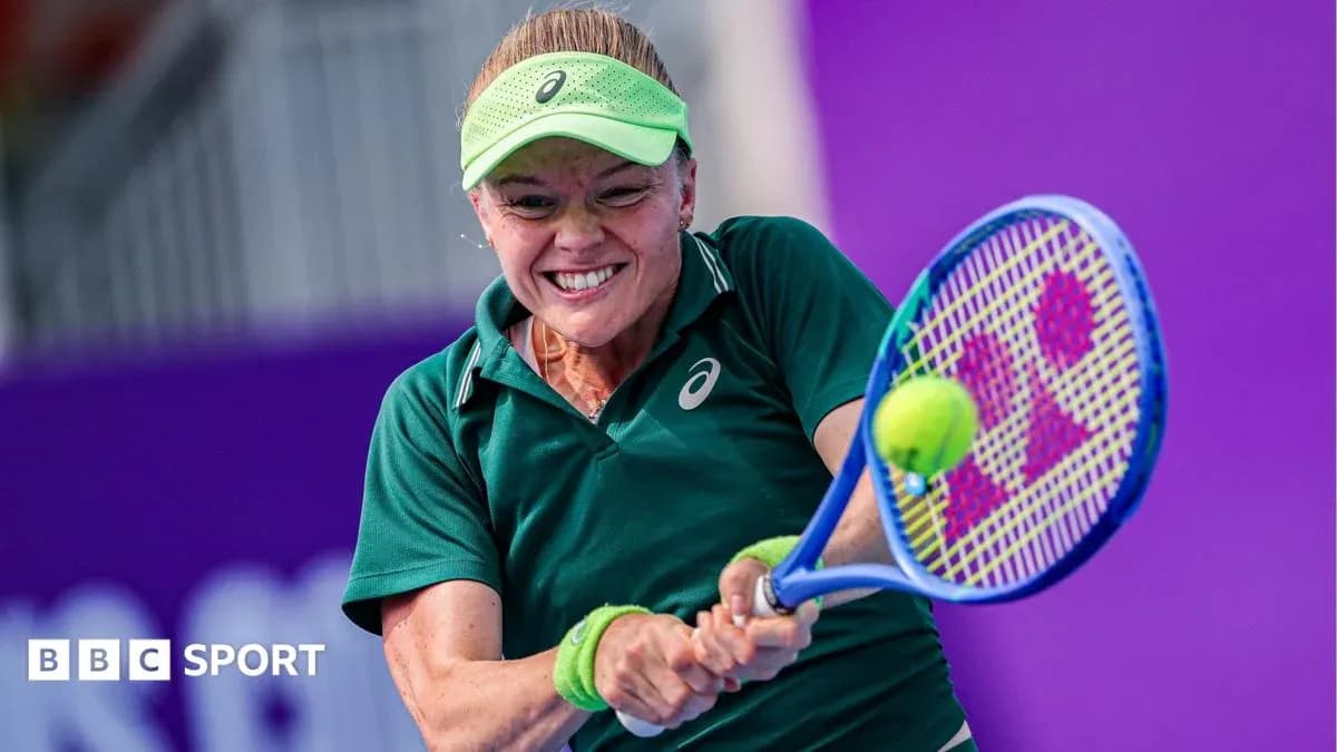 Tennis player hitting a ball during a match Tennis player hitting a ball during a match