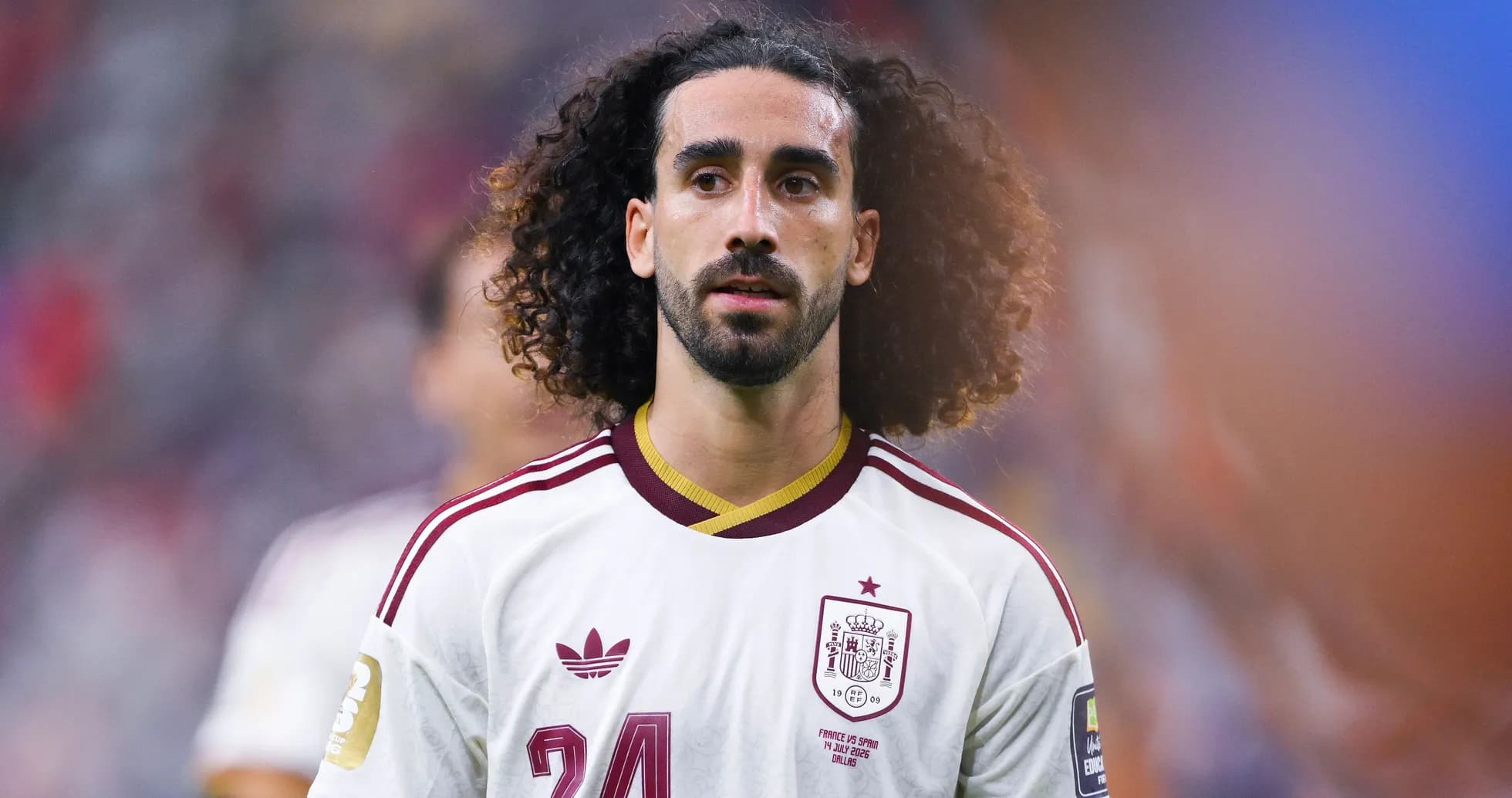 Player in Spain national team jersey during match Player in Spain national team jersey during match