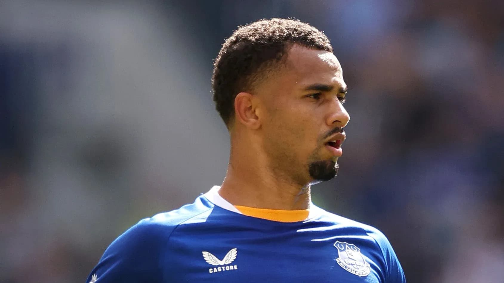 Player wearing Everton jersey during match Player wearing Everton jersey during match