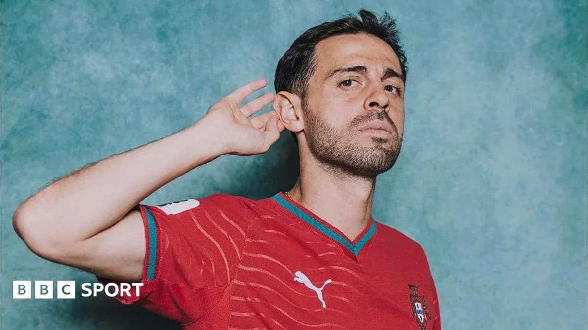 Player posing in Portugal national team jersey Player posing in Portugal national team jersey