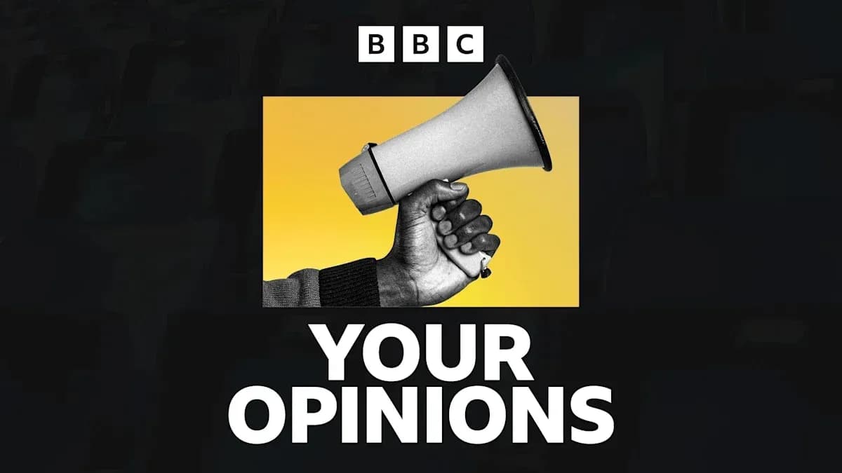 Hand holding a megaphone with yellow background Hand holding a megaphone with yellow background