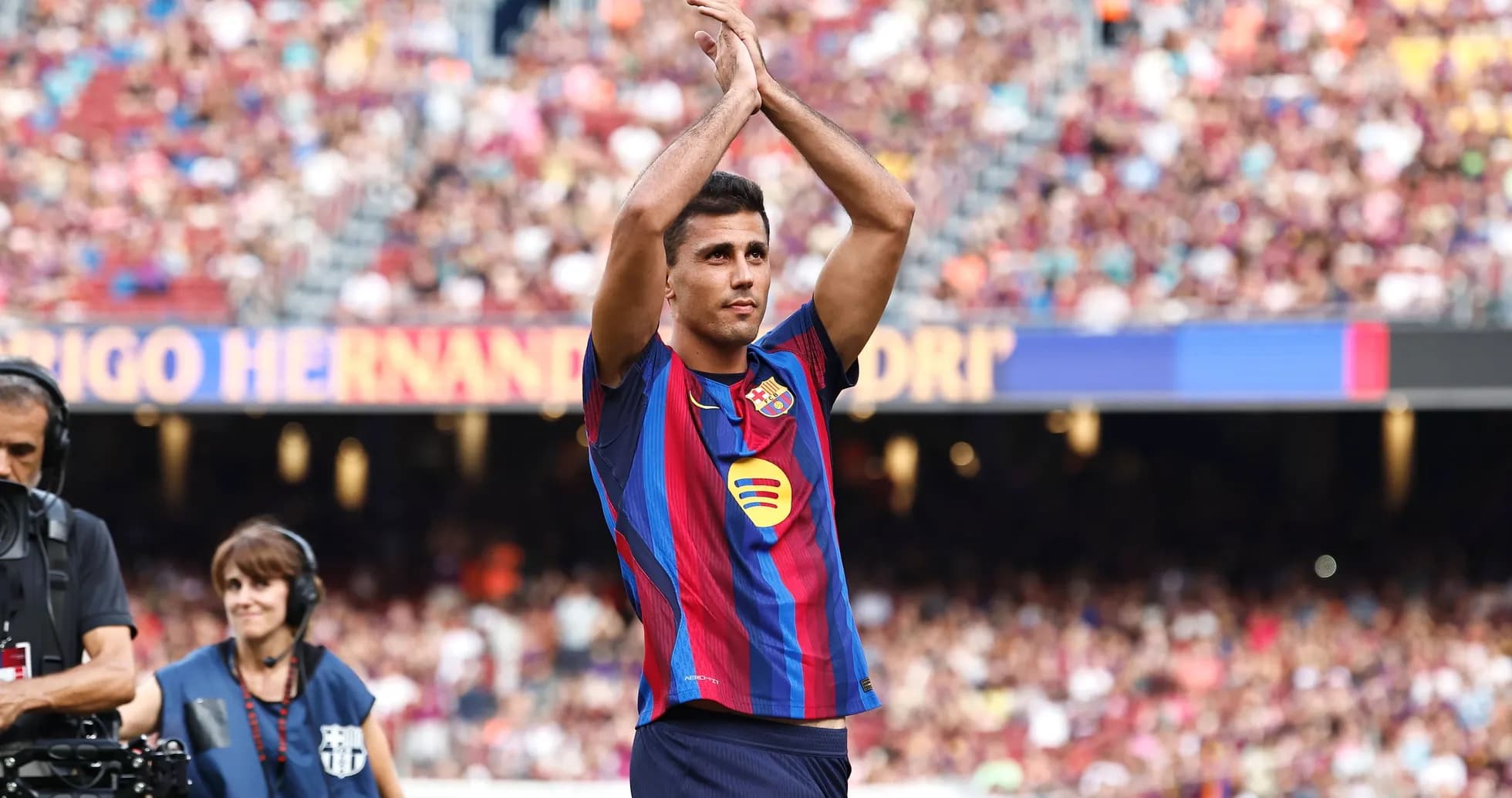 Player applauding fans at stadium during match Player applauding fans at stadium during match