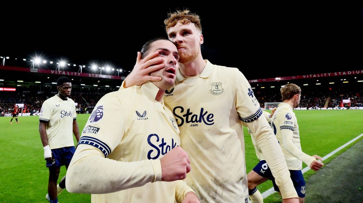 Everton vs Bournemouth Premier League match. Everton vs Bournemouth Premier League match.