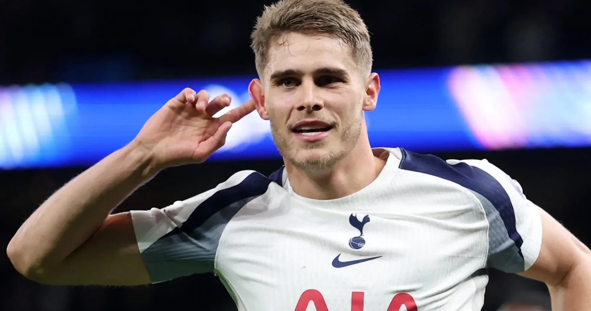 Player celebrating and gesturing after scoring goal Player celebrating and gesturing after scoring goal