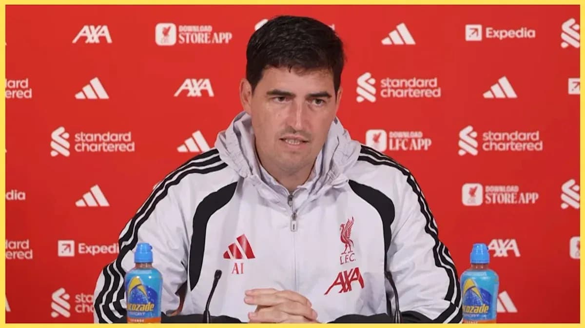 Manager speaking at Liverpool FC press conference Manager speaking at Liverpool FC press conference