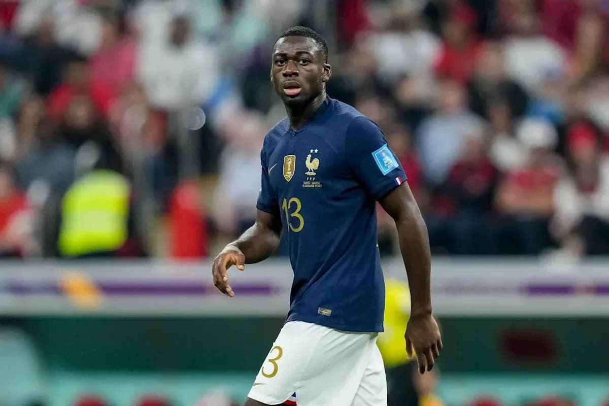 Player wearing France kit during match on field Player wearing France kit during match on field