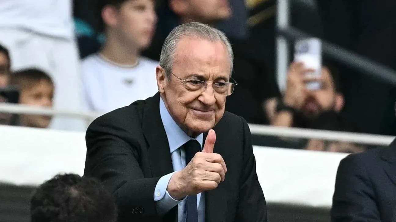 Club president giving thumbs up in stadium Club president giving thumbs up in stadium