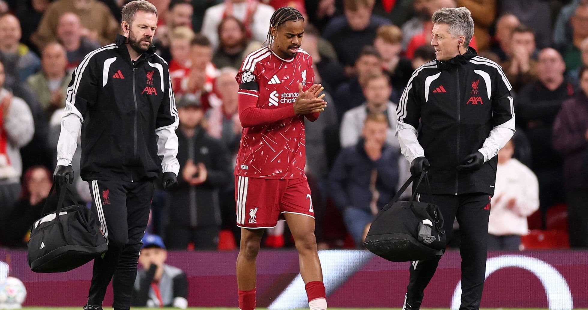 Bradley Barcola Suffers Calf Issue on Anfield Debut; Andoni Iraola Offers Fitness Update Bradley Barcola Suffers Calf Issue on Anfield Debut; Andoni Iraola Offers Fitness Update